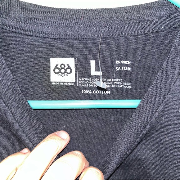 686 Rider T-Shirt men size L 100% cotton hell on hills skull graphic - Picture 2 of 3